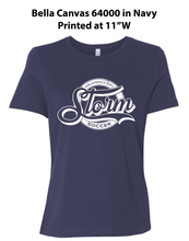 Load image into Gallery viewer, Storm Soccer: Bella Canvas 6400- Women's Tee

