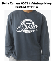 Load image into Gallery viewer, Storm Soccer: Bella Canvas 4651- Heavyweight Long Sleeve
