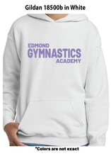 Load image into Gallery viewer, Edmond Gymnastics- Gildan 18500b Youth Hoodie
