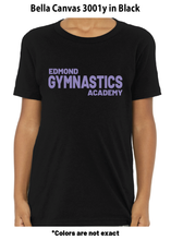 Load image into Gallery viewer, Edmond Gymnastics- Bella canvas 3001y Youth Tee
