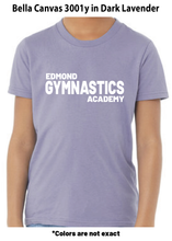 Load image into Gallery viewer, Edmond Gymnastics- Bella canvas 3001y Youth Tee
