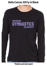 Load image into Gallery viewer, Edmond Gymnastics- Bella Canvas 3501y Youth Long Sleeves
